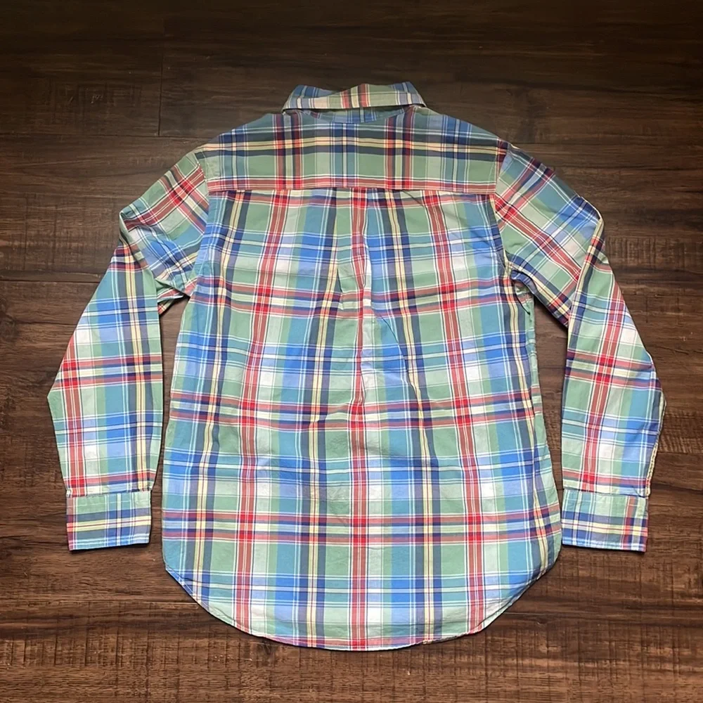 Sz 10/M Ralph Lauren Multicolored Plaid Button Down